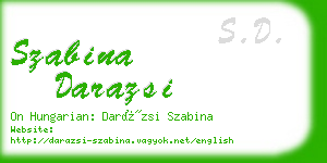 szabina darazsi business card